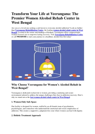 Women Alcohol Rehab Center in West Bengal