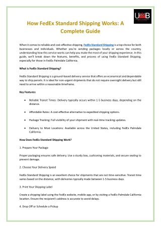 FedEx Standard Shipping