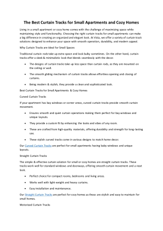 The Best Curtain Tracks for Small Apartments and Cozy Homes