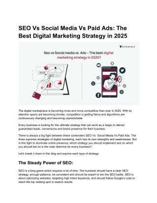 SEO Vs Social Media Vs Paid Ads_ The Best Digital Marketing Strategy in 2025