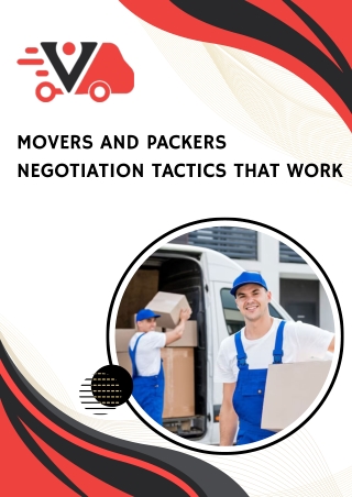 Movers and Packers Negotiation Tactics That Work