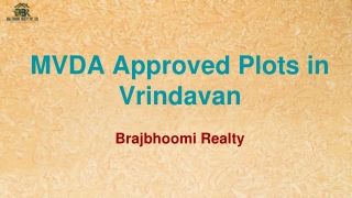 MVDA Approved Plots in Vrindavan