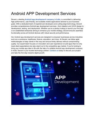 Android APP Development Services