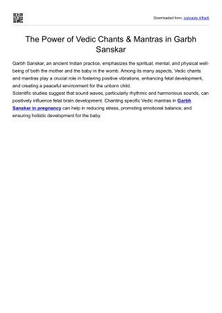 The Power of Vedic Chants & Mantras in Garbh Sanskar