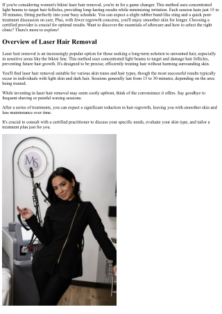 Women's Bikini Laser Hair Removal