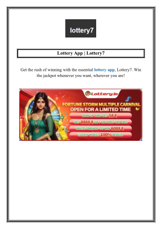 Lottery App  Lottery7