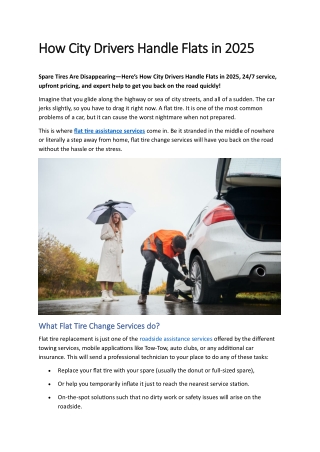 How City Drivers Handle Flats in 2025