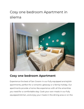 Cosy one bedroom Apartment in sliema