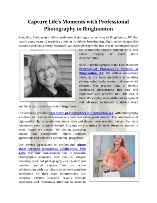 Capture Life's Moments with Professional Photography in Binghamton
