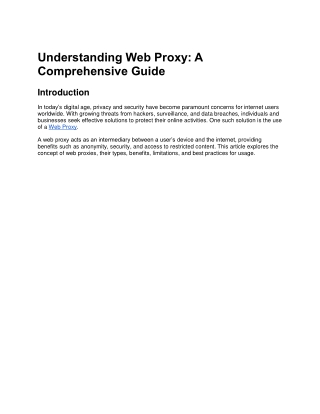 Web Proxy
