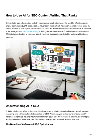 The Ultimate Guide to AI-Powered SEO Optimization Success