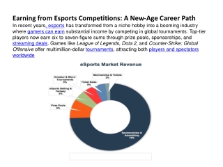 Earning from Esports Competitions