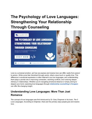 The Psychology of Love Languages_ Strengthening Your Relationship Through Counseling