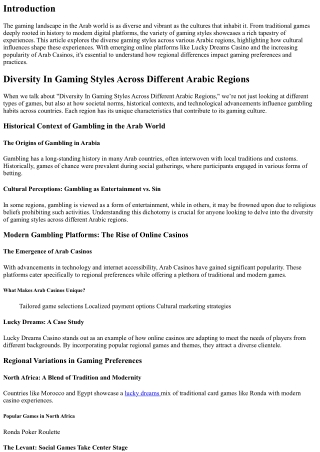 ”Diversity In Gaming Styles Across Different Arabic Regions