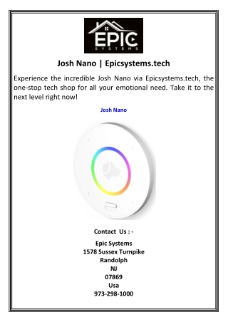 Josh Nano  Epicsystems.tech