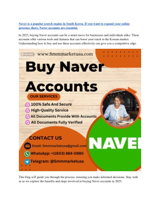 How to Buy Naver Accounts without Getting Scammed