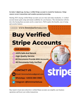 Top 10 Reliable Vendors to Buy Verified Stripe Accounts in the USA_