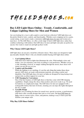 Led light shoes price