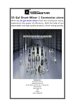 55 Gal Drum MixerCosmostar.store