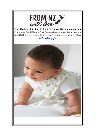 Nz Baby GiftsFromnzwithlove.co.nz
