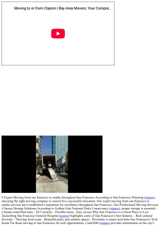 # Expert Moving from san francisco to seattle throughout San Francisco