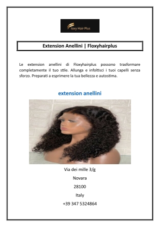 Extension Anellini | Floxyhairplus