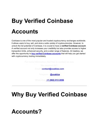 Buy Verified Coinbase Accounts