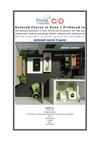 Autocad Course In Pune  Primecad.in