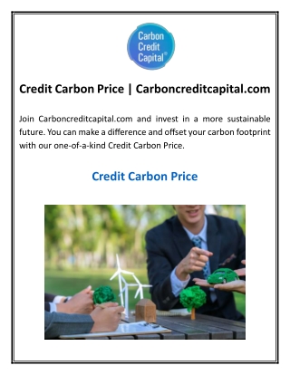 Credit Carbon Price