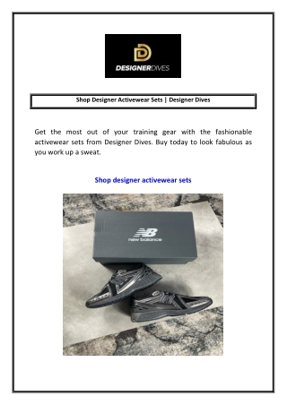 Shop Designer Activewear Sets  Designer Dives