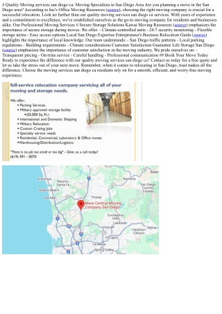 # Quality Moving services san diego ca: Moving Specialists in San Diego Area