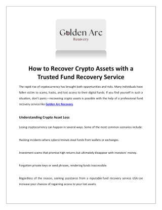 recover crypto assets