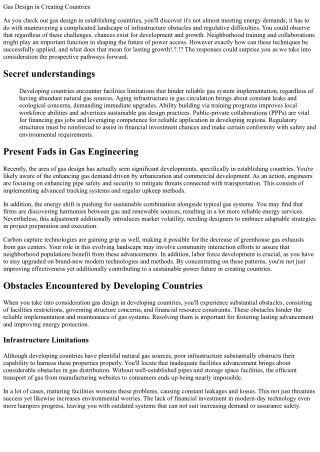 Gas Design in Developing Countries