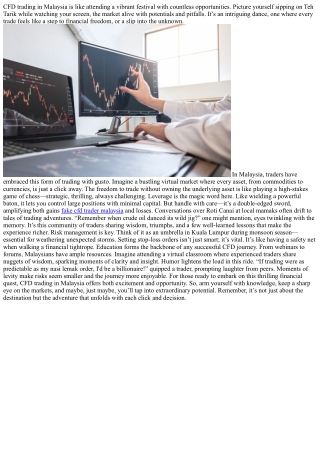 CFD Trading in Malaysia: A Financial Adventure Awaits