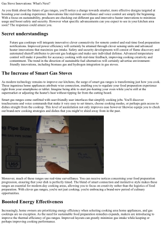 Gas Range Innovations: What's Next?