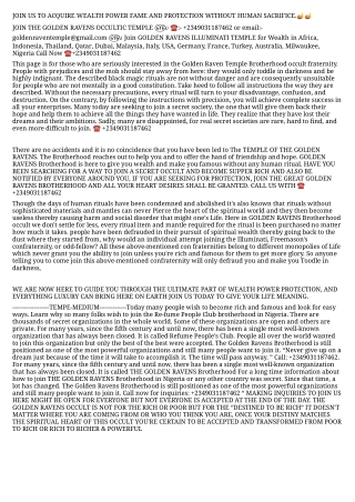 :;* 2349031187462:-HOW TO JOIN THE BEST AND REAL OCCULT FOR MONEY, POWER, WEALTH