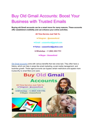 Buy Old Gmail Accounts_ Boost Your Business with Trusted Emails
