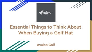 Essential Things to Think About When Buying a Golf Hat