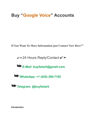 Where can I Buy Google Voice Accounts?