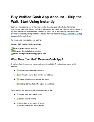 Buy Verified Cash App Account – Skip the Wait, Start Using Instantly