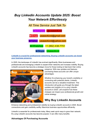 Buy Linkedin Accounts Update 2025_ Boost Your Network Effortlessly