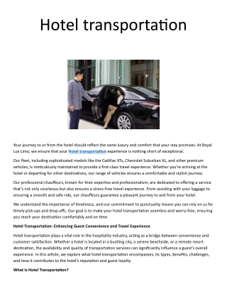 Hotel transportation