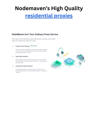 NodeMaven - Highest Quality Residential Proxies in The Industry