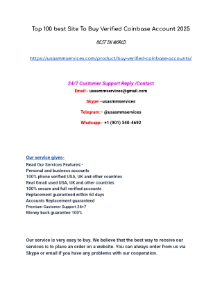 Top 100 best Site To Buy Verified Coinbase Account 2025