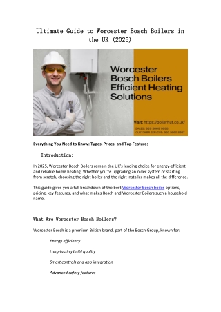 Best Worcester Bosch Boilers uk