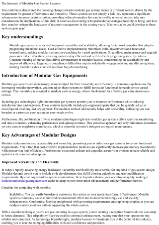 The Rise of Modular Gas System Styles