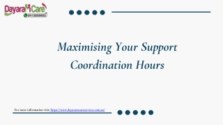 Maximising Your Support Coordination Hours