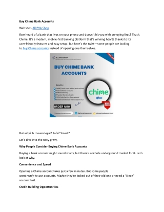 Buy Chime Bank Accounts