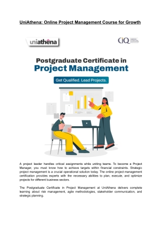 UniAthena_ Online Project Management Course for Growth