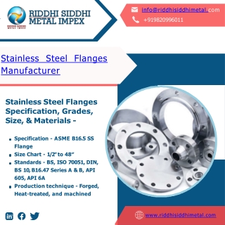 Stainless Steel Flanges | Gasket | Fasteners | Perforated Sheet